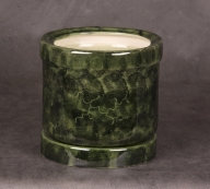 Керамический горшок Зеленый цилиндр